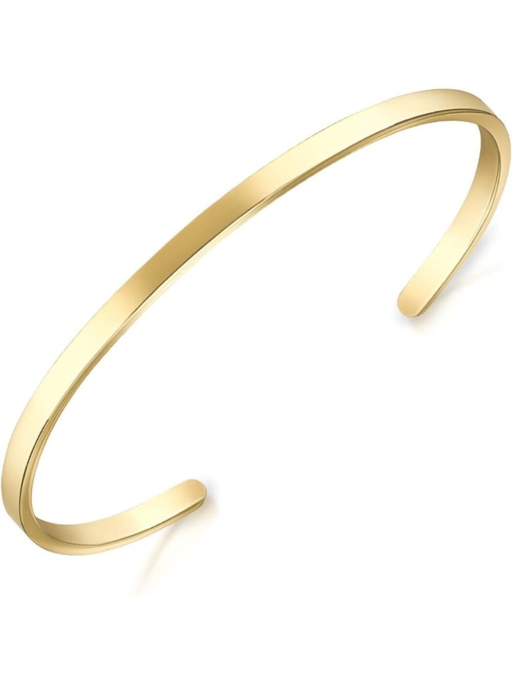 Elegant 18K Gold Plated Open Cuff Bracelet - Perfect Gift for Her & Him, Love